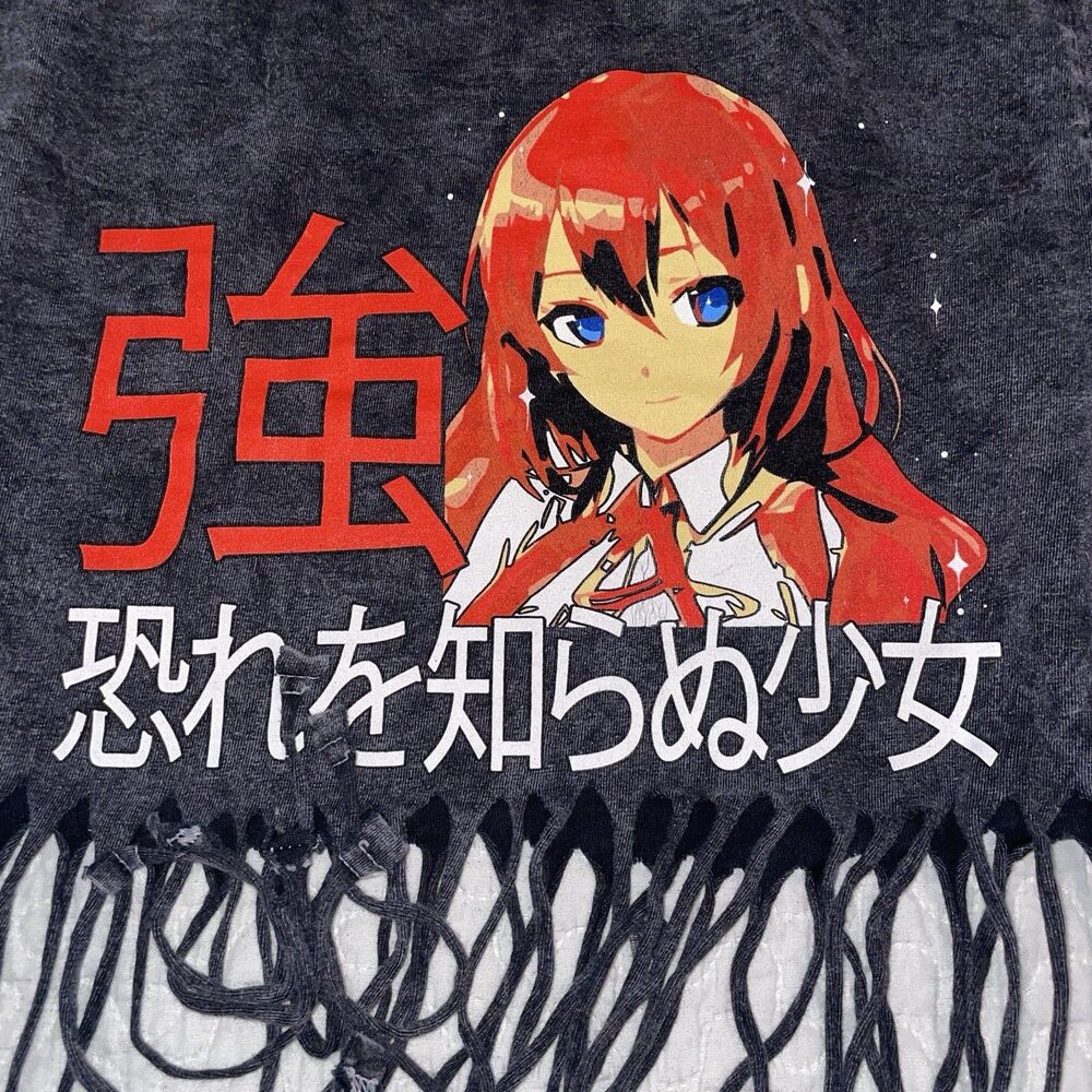 Fifth Sun Women’s XS T-shirt Fearless Anime Extra Sm  Fringe 0 2 Trashed Top